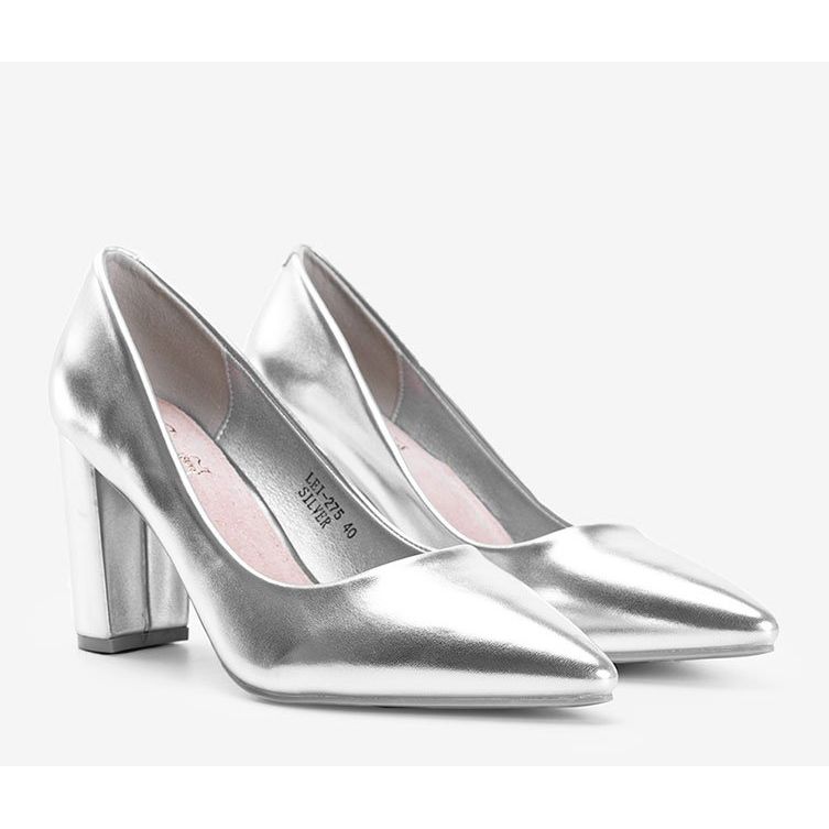 Silver metallic pumps on the Biancaa post 1
