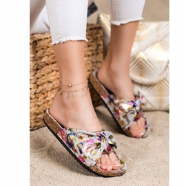 Bona Slippers With A Floral Pattern multicolored 1