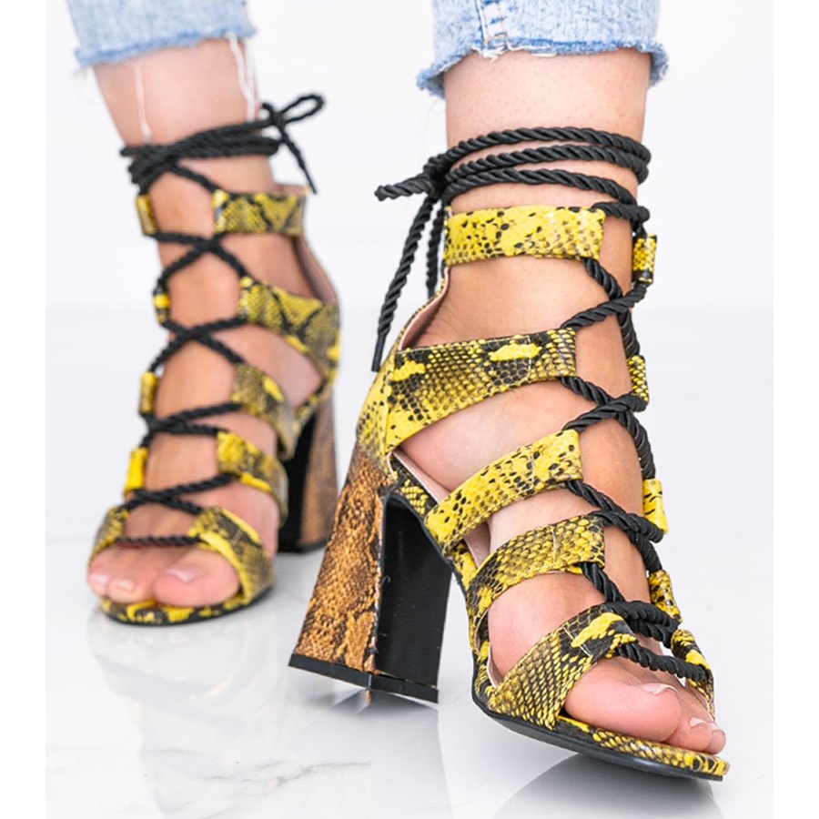 Snake print lace up sandals online