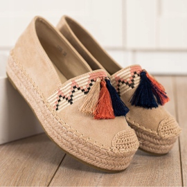 Coura Suede Espadrilles With Fringes beige 2