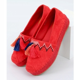 Red 1735 Red fringed espadrilles 1