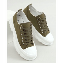 Green women's sneakers LA122 Green 1