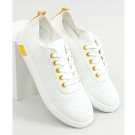 Women's white and yellow sneakers LA42 Yellow 1 Women's white and yellow sneakers LA42 Yellow 1