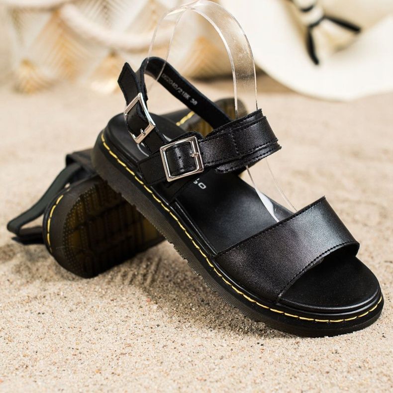 Filippo Comfortable Leather Sandals black 1 Filippo Comfortable Leather Sandals black 1
