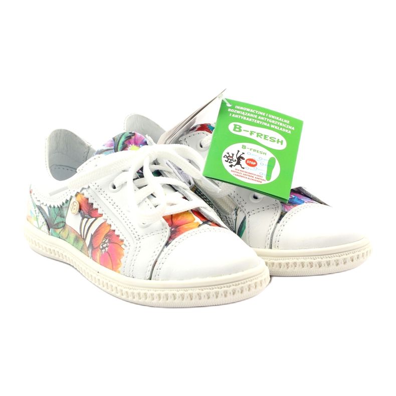 Girls' shoes flowers Bartek 15524 white purple orange green 4