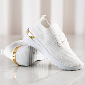 SHELOVET Comfortable Slip-On Sneakers white 1