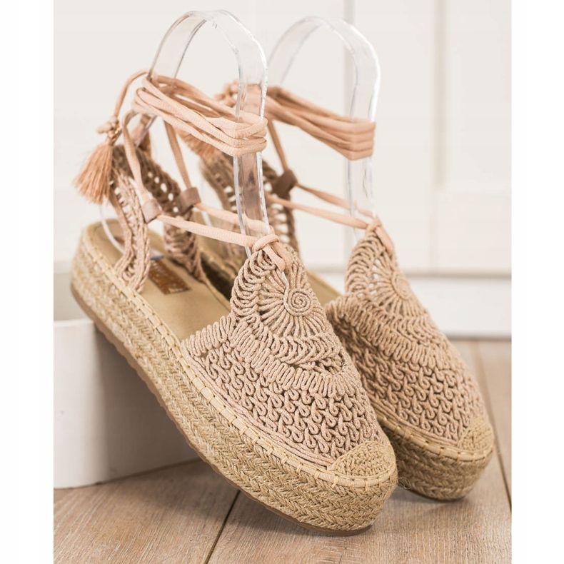Seastar Tied Espadrilles On The Platform beige 1