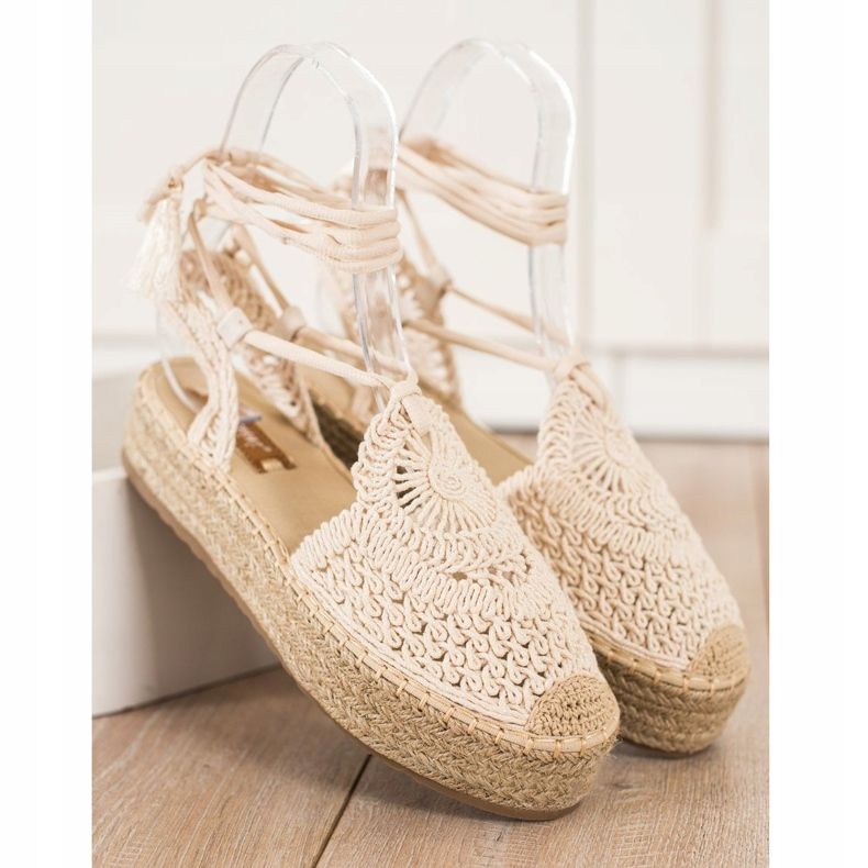 Seastar Tied Espadrilles On The Platform beige 1