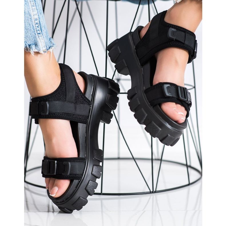 Seastar Sandals On The Platform With Buckles black 1