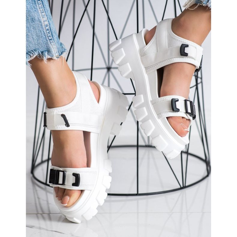 Seastar Sandals On The Platform With Buckles white 1