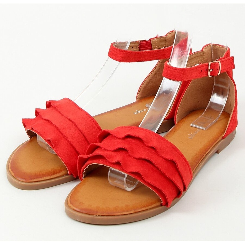 Red women's sandals S060195 Red 1