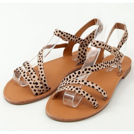 Women's sandals with polka dots BH1651-SD Beige 1