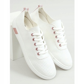 Women's sneakers white and pink LA42 Pink Ii Quality 1