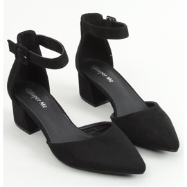 Pumps with wide heels black LL76 Black 1