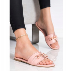 Renda Elegant Slippers With Ornament pink 1