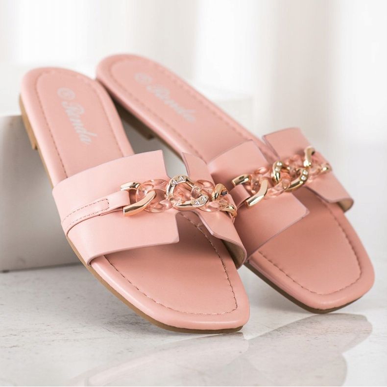 Renda Elegant Slippers With Ornament pink 2