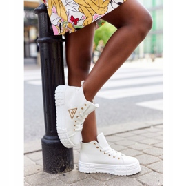 Women's High Sneakers On A Manhattan White Platform 1