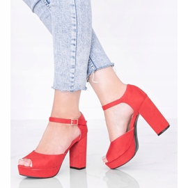 Red sandals on the Swing platform 1