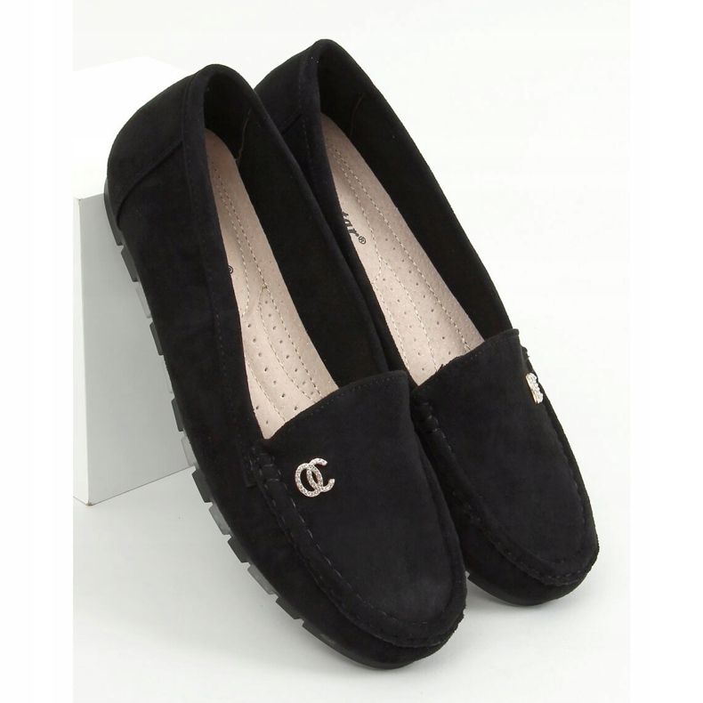 Black Women's black loafers GS14P Black 1