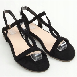 Black suede sandals Z5721 Black 1