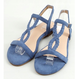 Z5721 Cowboy Blue suede blue sandals 1 Z5721 Cowboy Blue suede blue sandals 1
