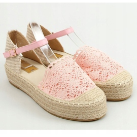 Pink lace espadrilles 919-4 Pink 1