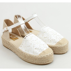 White lace espadrilles 919-4 White 1
