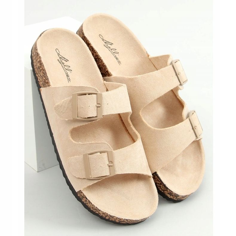 Beige cork slippers MS10005 Beige 1