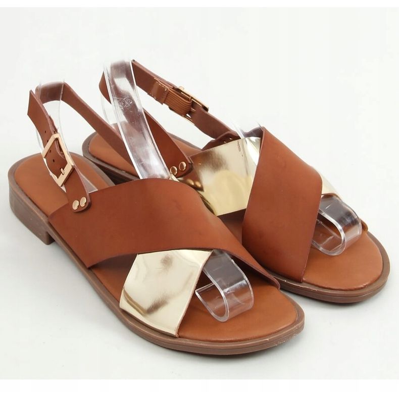 Camel women's sandals S060117 Camel brown golden 1