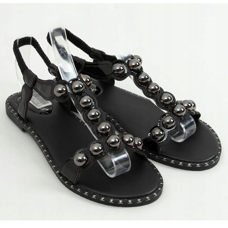 Black women's sandals M6P111-1 Black 1