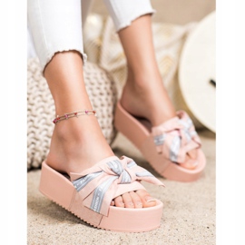 SHELOVET Slippers With Fashion Bow pink 1