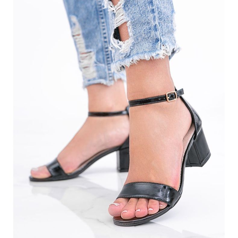 Black sandals on a low post from Love Bites 1