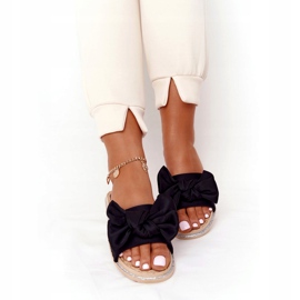 MSMG Black Andrea Rubber Slippers With Bow 3 MSMG Black Andrea Rubber Slippers With Bow 3