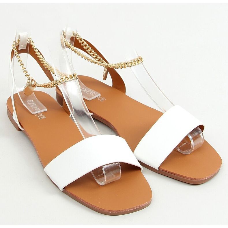 Sandals with a chain white HY23-11 White 1