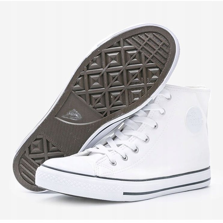 Savannah women's white ankle sneakers 1