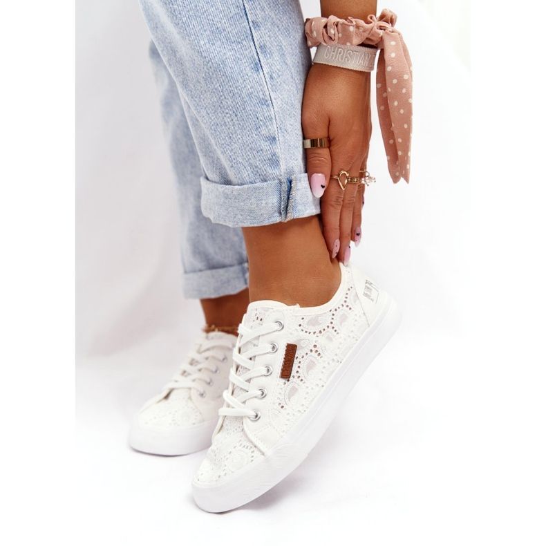 Women's Lace Sneakers Big Star W274925 White 3 Women's Lace Sneakers Big Star W274925 White 3