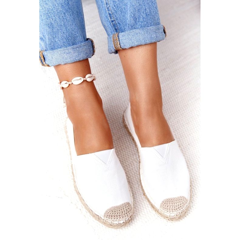 Espadrilles On A Braided Sole Big Star HH274493 White beige 5