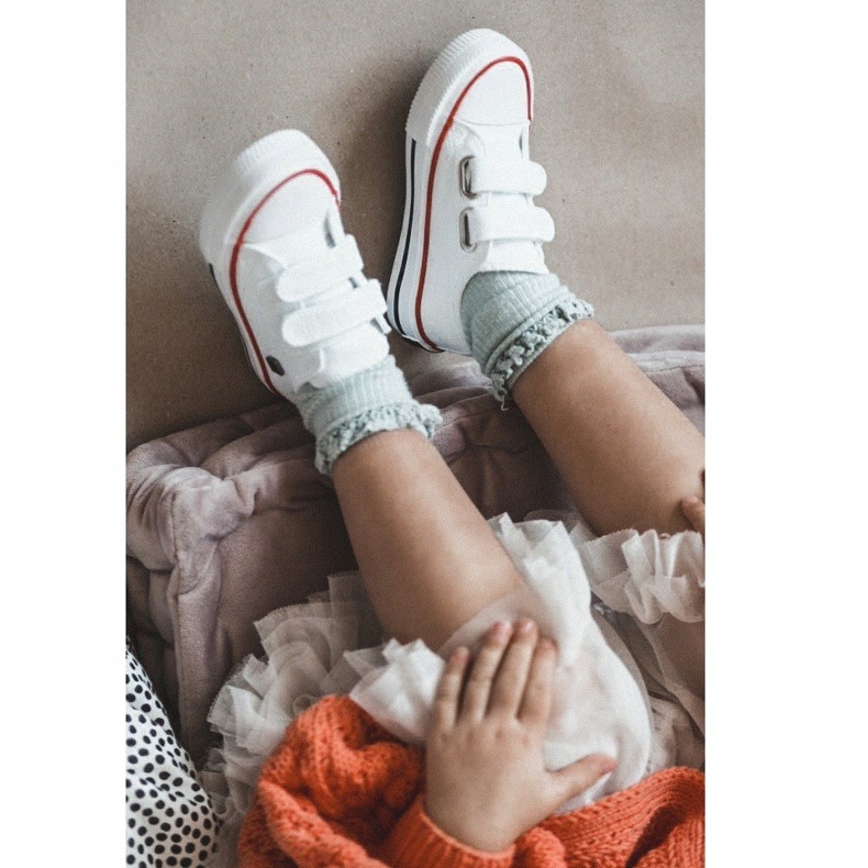 Children's Low Sneakers With Velcro Big Star HH374095 White 1