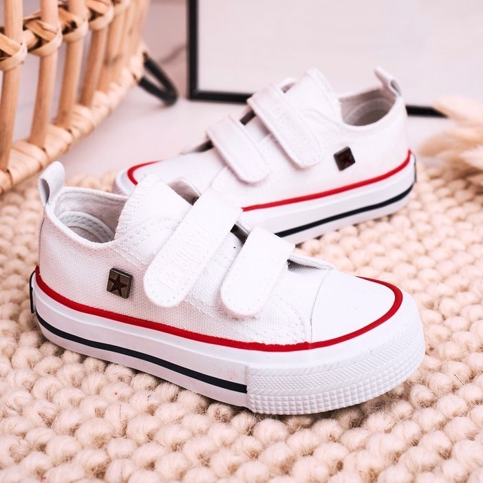 Children's Low Sneakers With Velcro Big Star HH374095 White 5 Children's Low Sneakers With Velcro Big Star HH374095 White 5