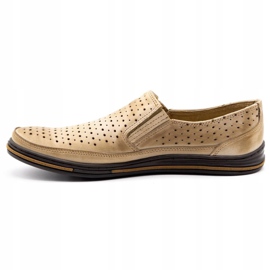 Polbut Men's openwork shoes 2107P, beige 1