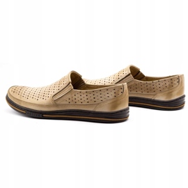 Polbut Men's openwork shoes 2107P, beige 6