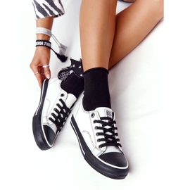 Women's Leather Sneakers Big Star HH274147 White and Black 1