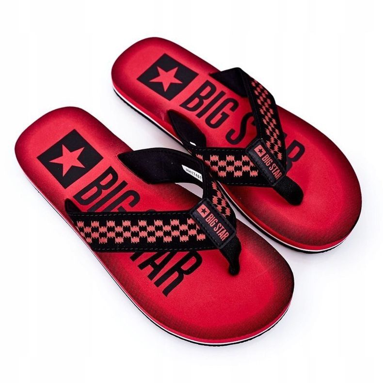 Men's Flip-flops Big Star HH174811 Red black 1