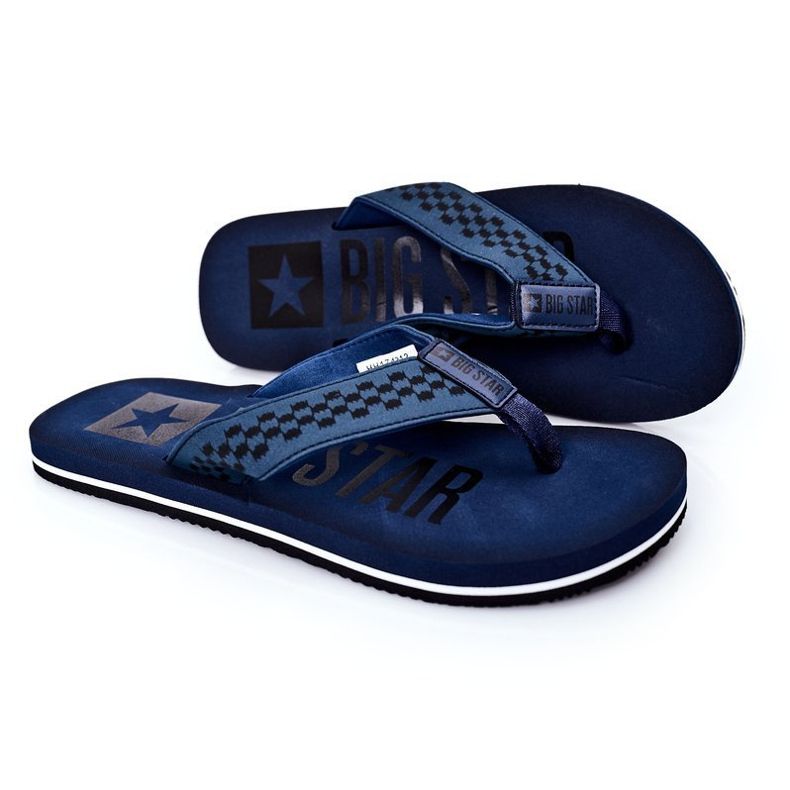 Men's flip-flops Big Star HH174812 Navy blue 1 Men's flip-flops Big Star HH174812 Navy blue 1