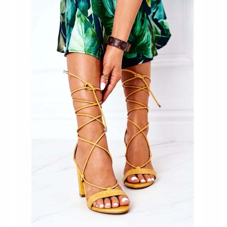 PS1 Tied Sandals On A Yellow Catwalk Bar 1