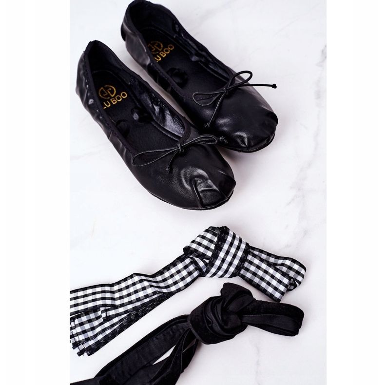 Black Lu Boo Tied Ballerinas 2