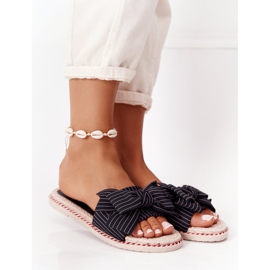 PS1 Black Gabriell Rubber Slippers With A Bow 1