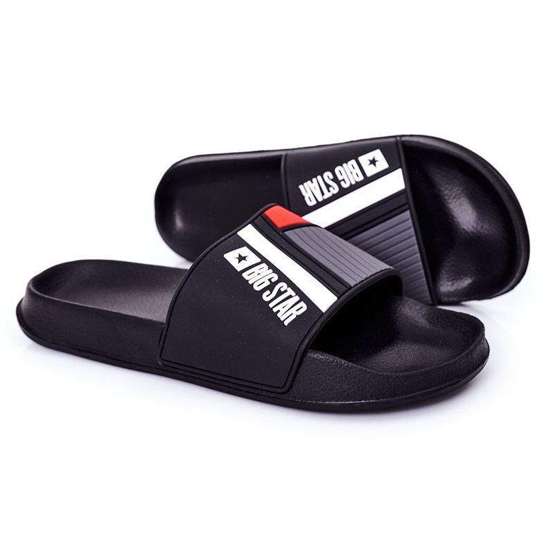 Men's Big Star HH174836 Black slippers 1