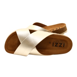 Women's metallic-gold flip flops Izzi golden 4