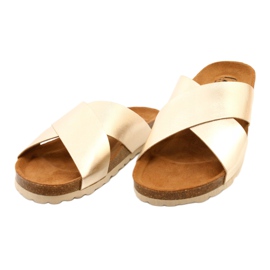 Women's metallic-gold flip flops Izzi golden 2